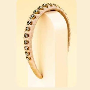 Powder taupe suri headband w/chunky faceted beads – NWT